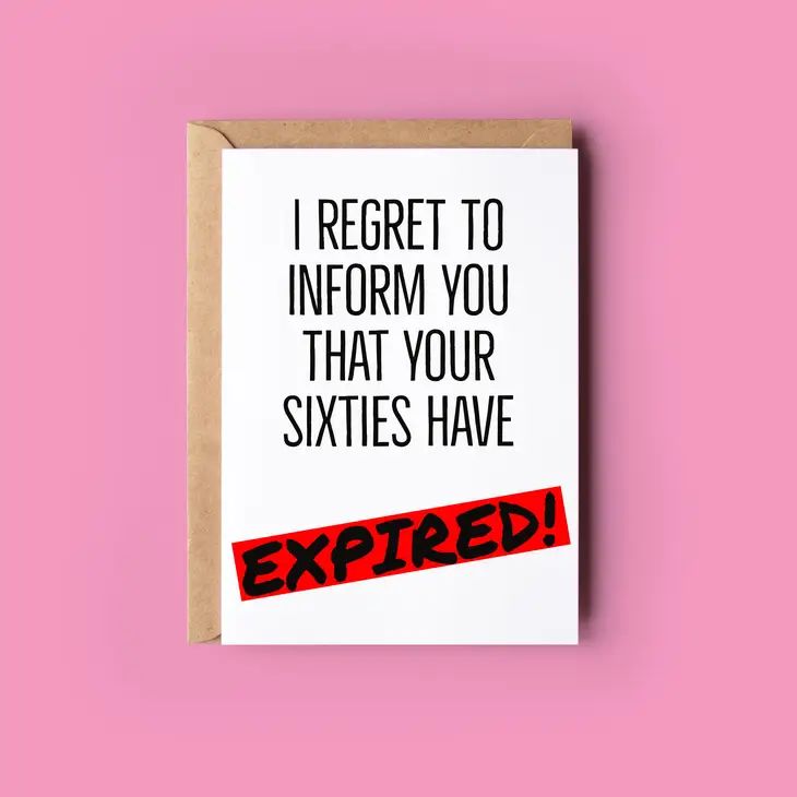 Quirky & Wonky Cards - I Regret To Inform You - Sixties