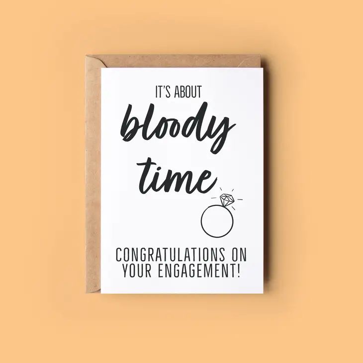 Quirky & Wonky Cards - It's About Bloody Time