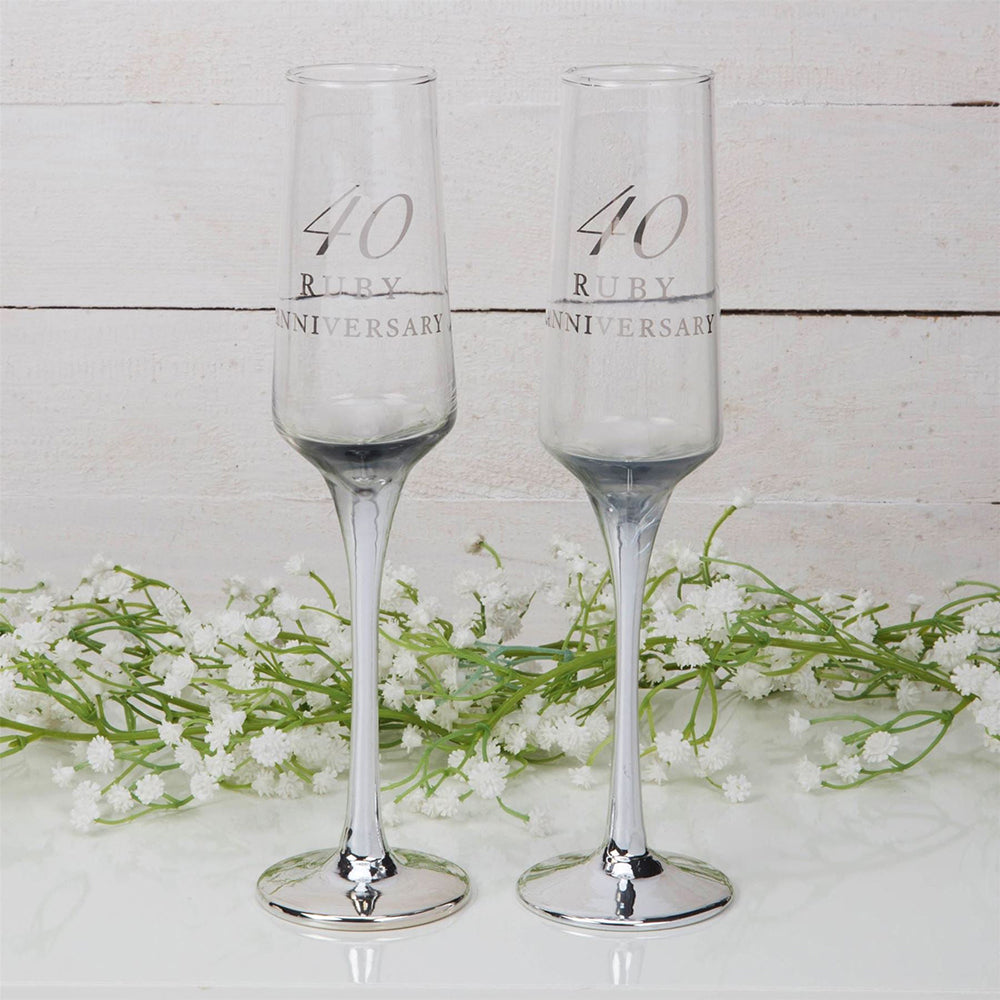 Amore Straight Flutes Set of 2 - 40th Anniversary