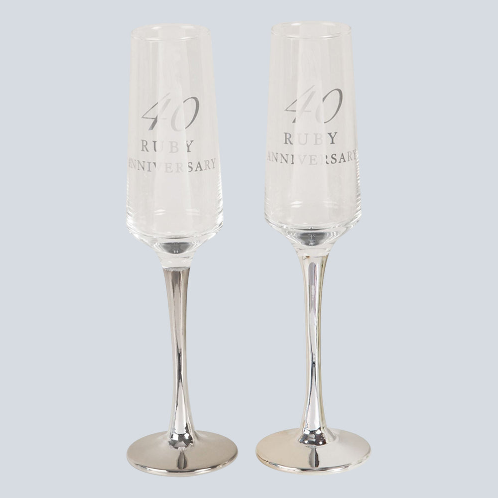 Amore Straight Flutes Set of 2 - 40th Anniversary