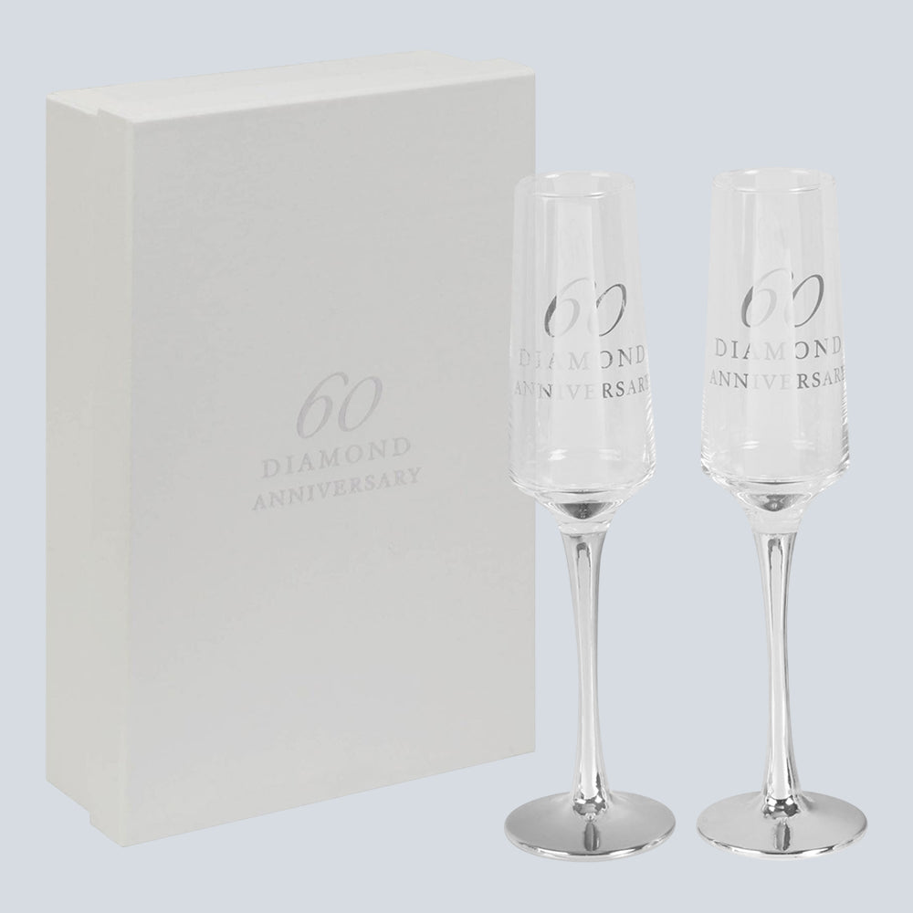 Amore Straight Flutes Set of 2 - 60th Anniversary