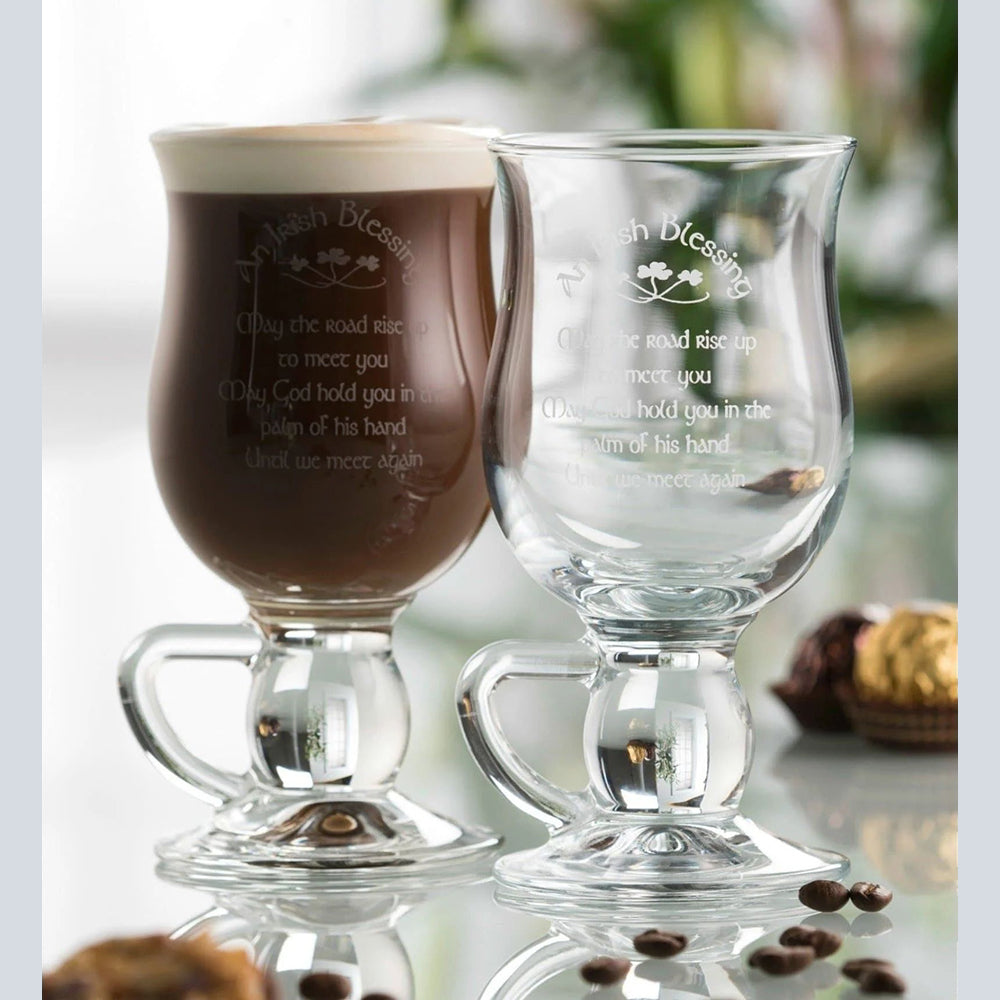 Galway Crystal - Irish Blessing Latte Pair