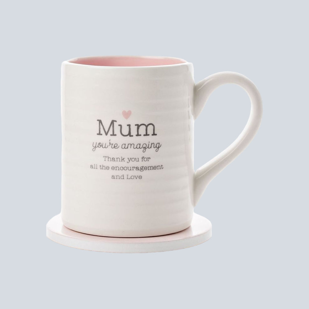 Love Life Mug & Coaster Set - Mum