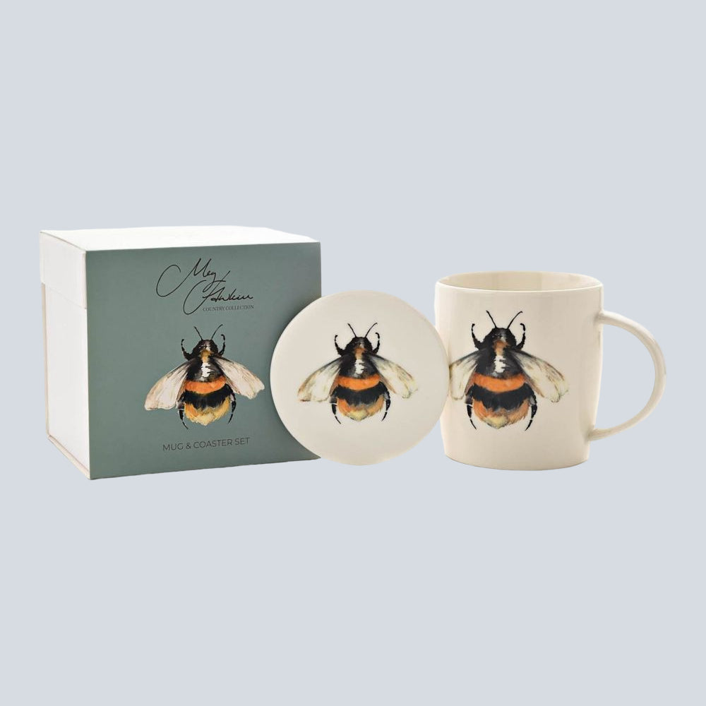 Meg Hawkins Mug & Coaster Set - Bee