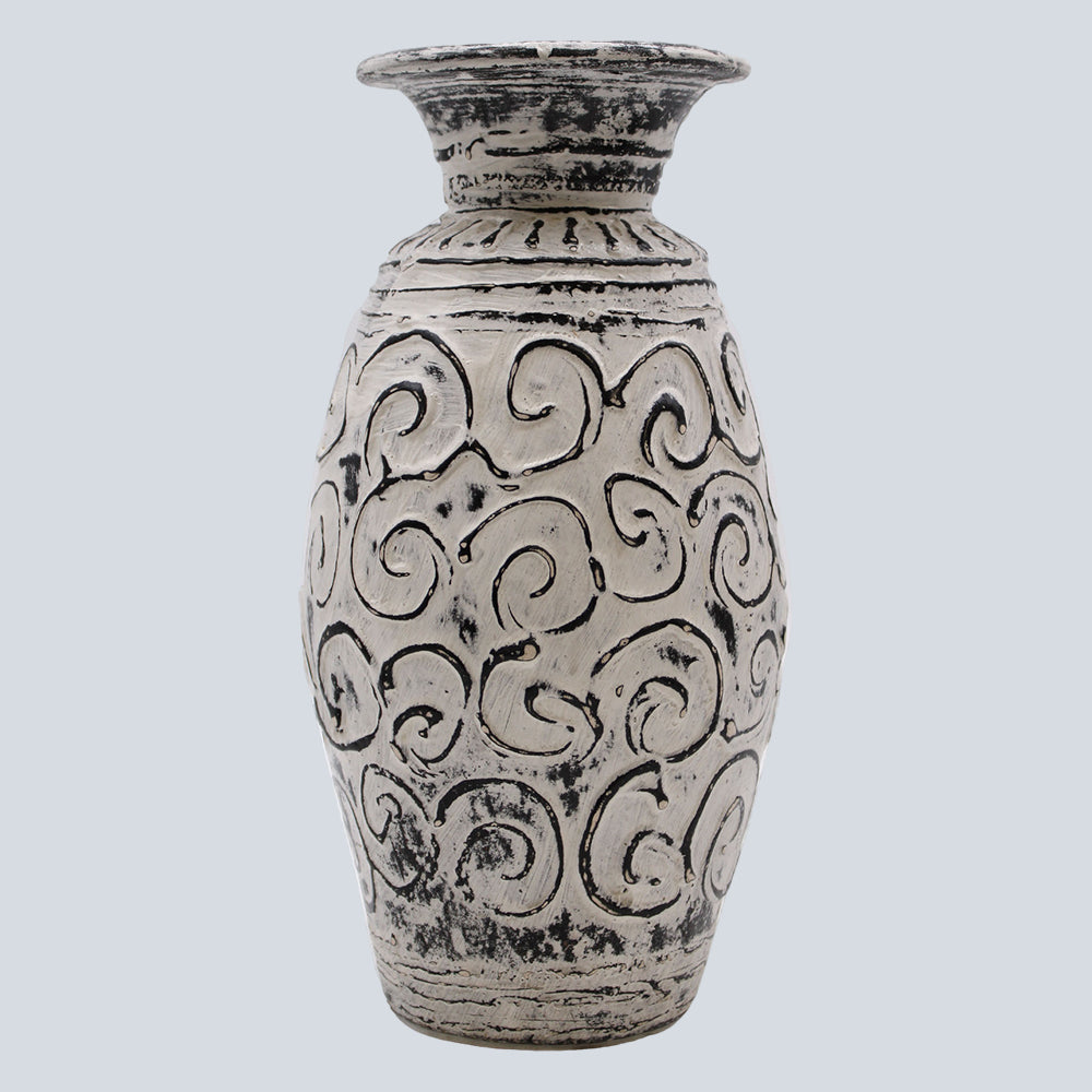 Swirls Shaped Vase - Cream