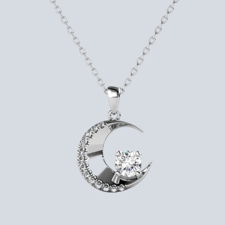 Women's Campbell & Rodgers Moissanite Diamond La Lune Pendant